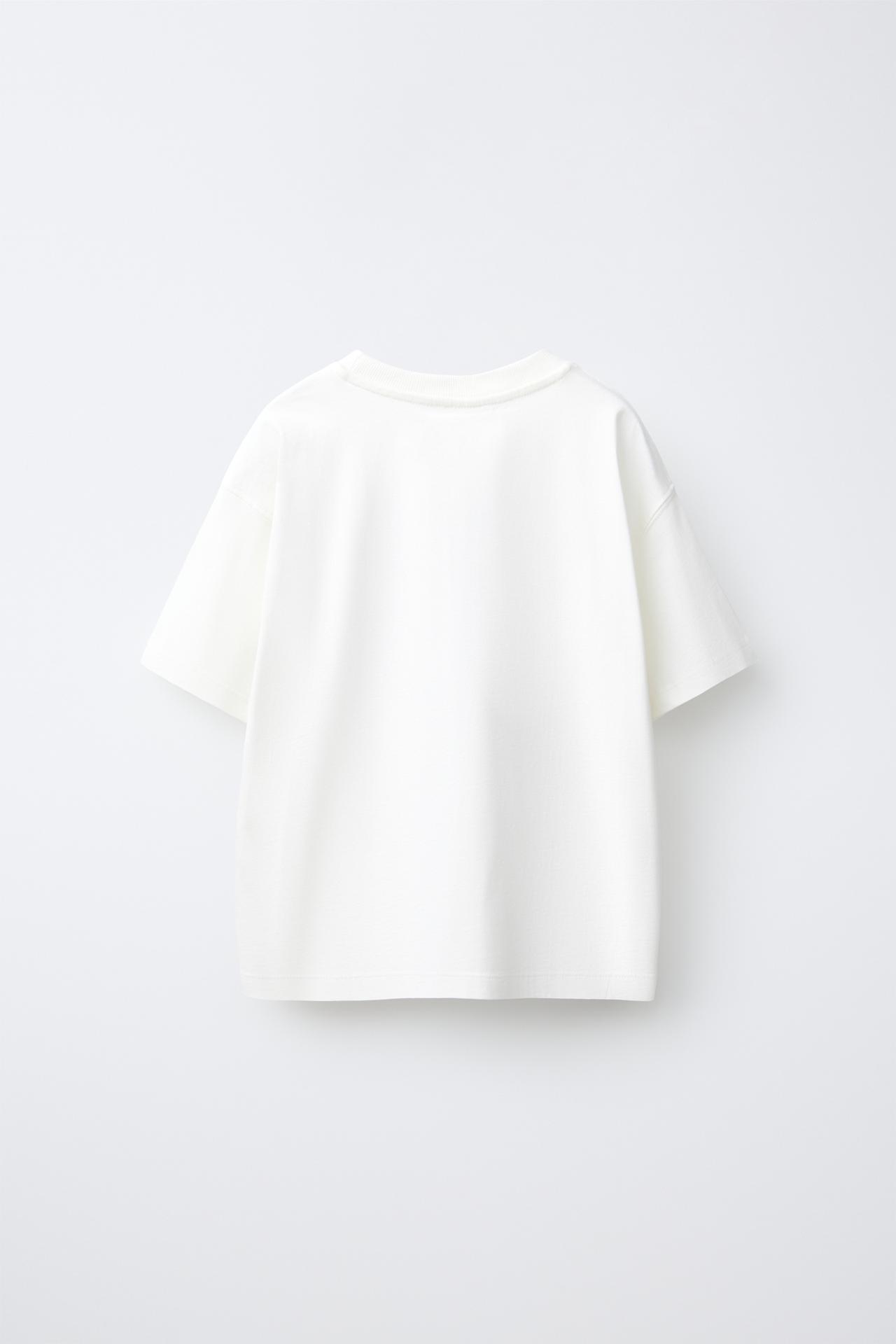 TEXT GRAPHIC T-SHIRT — Oyster-white