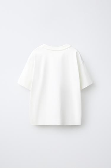 TEXT GRAPHIC T-SHIRT — Oyster-white 2