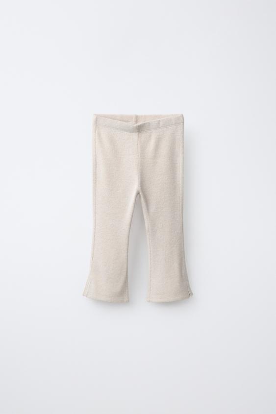 PUNT-FLARE-HOSE MIT SCHLEIFEN SOFT TOUCH - Sandfarben / meliert von Zara - Bild 0