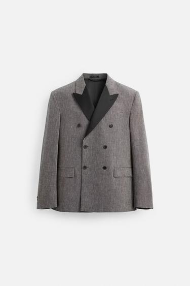 LIMITED EDITION TEXTURED SUIT BLAZER - Grey by Zara - Image 2