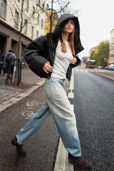 TRF BAGGY BARREL KÖZEPES DERÉK FARMER – Világoskék a ZARA-tól