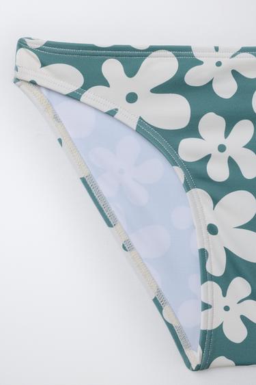 6-14 ANS/ BIKINI IMPRIMÉ À FLEURS - Vert / Bleu de Zara - Image 3