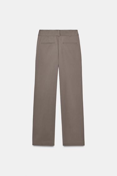 MID-WAIST STRAIGHT-LEG TROUSERS - Mink by Zara - Image 6