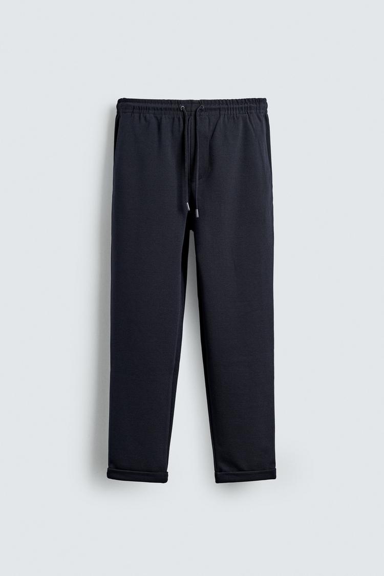 ZARA EASY CARE JOGGER WAIST TROUSERS