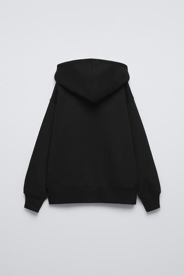 ZIP-UP HOODIE - Black by Zara - Image 2