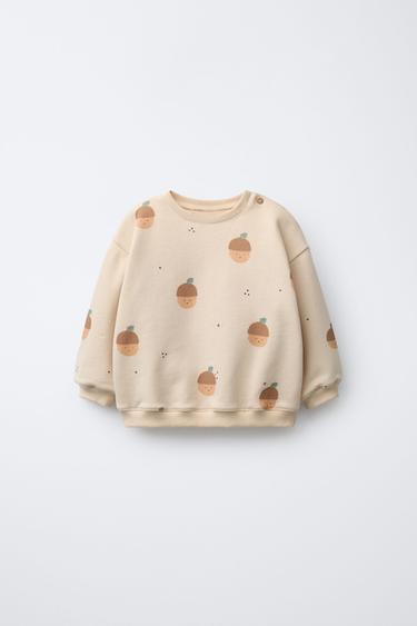 PRINTED SWEATSHIRT - Ecru by Zara