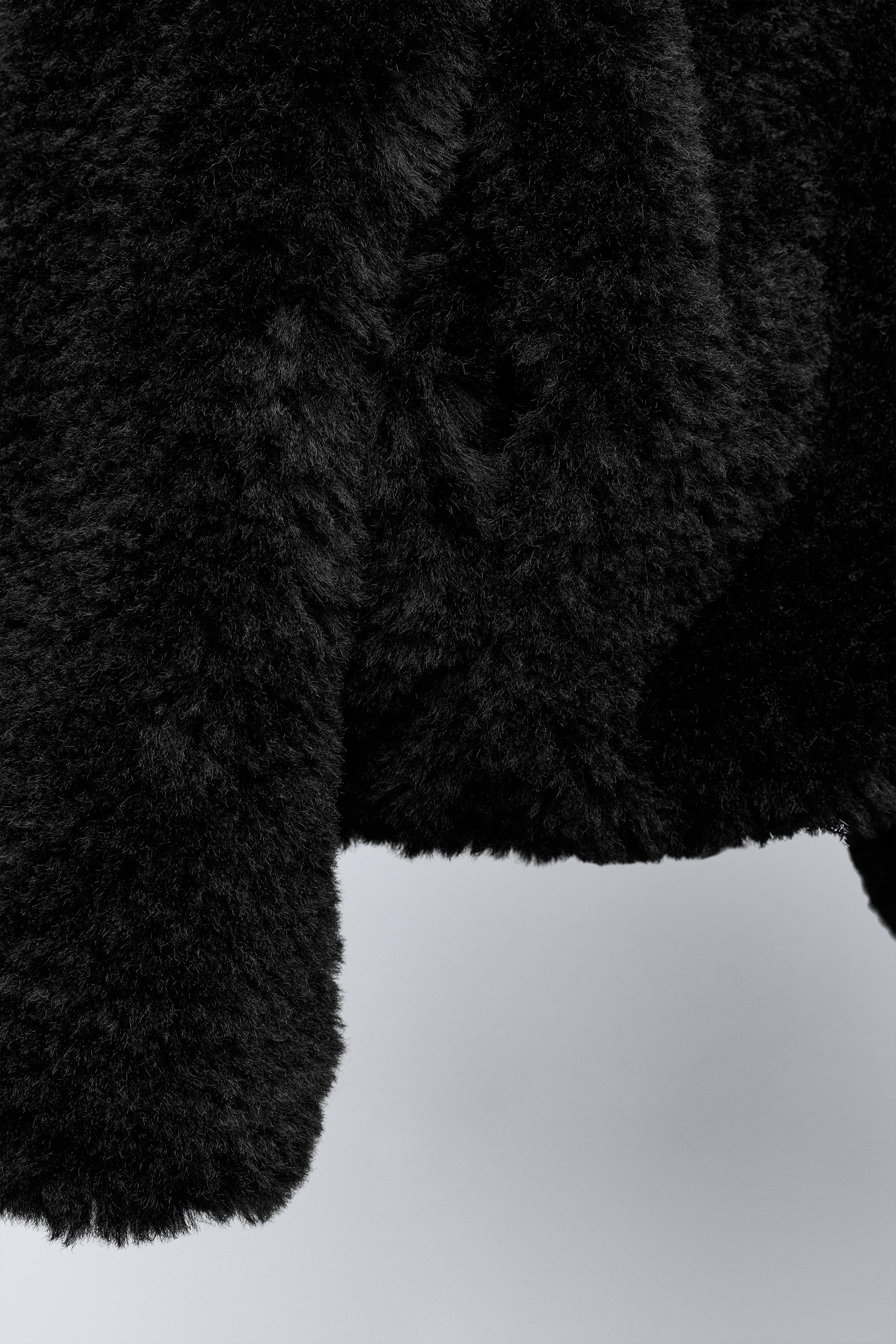 フェイクファージャケット - ブラック | ZARA Japan / 日本