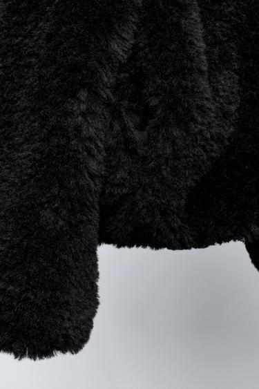 FAUX FUR JACKET - Black by Zara - Image 5