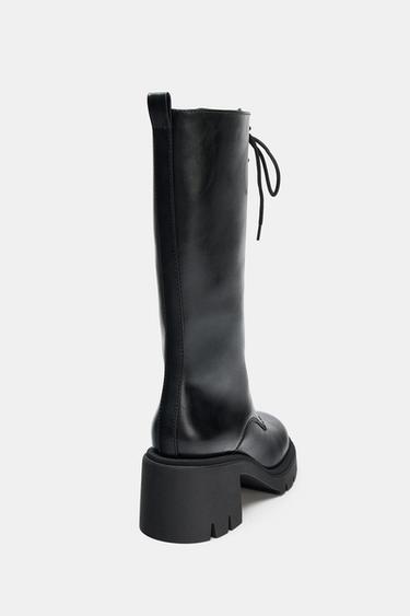 BOTTES À LACETS - Noir de Zara - Image 5