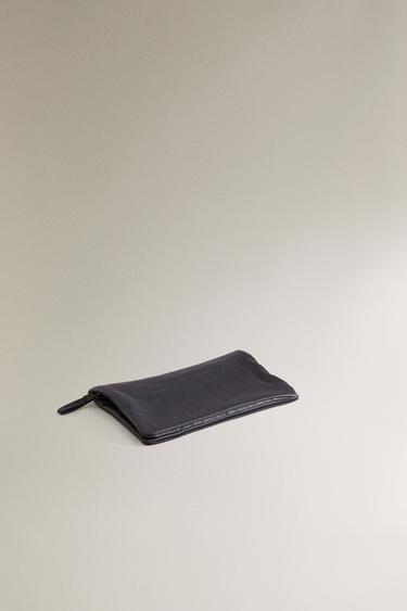 SATEEN OBJECT HOLDER WASH BAG - Navy Blue by Zara - Image 1