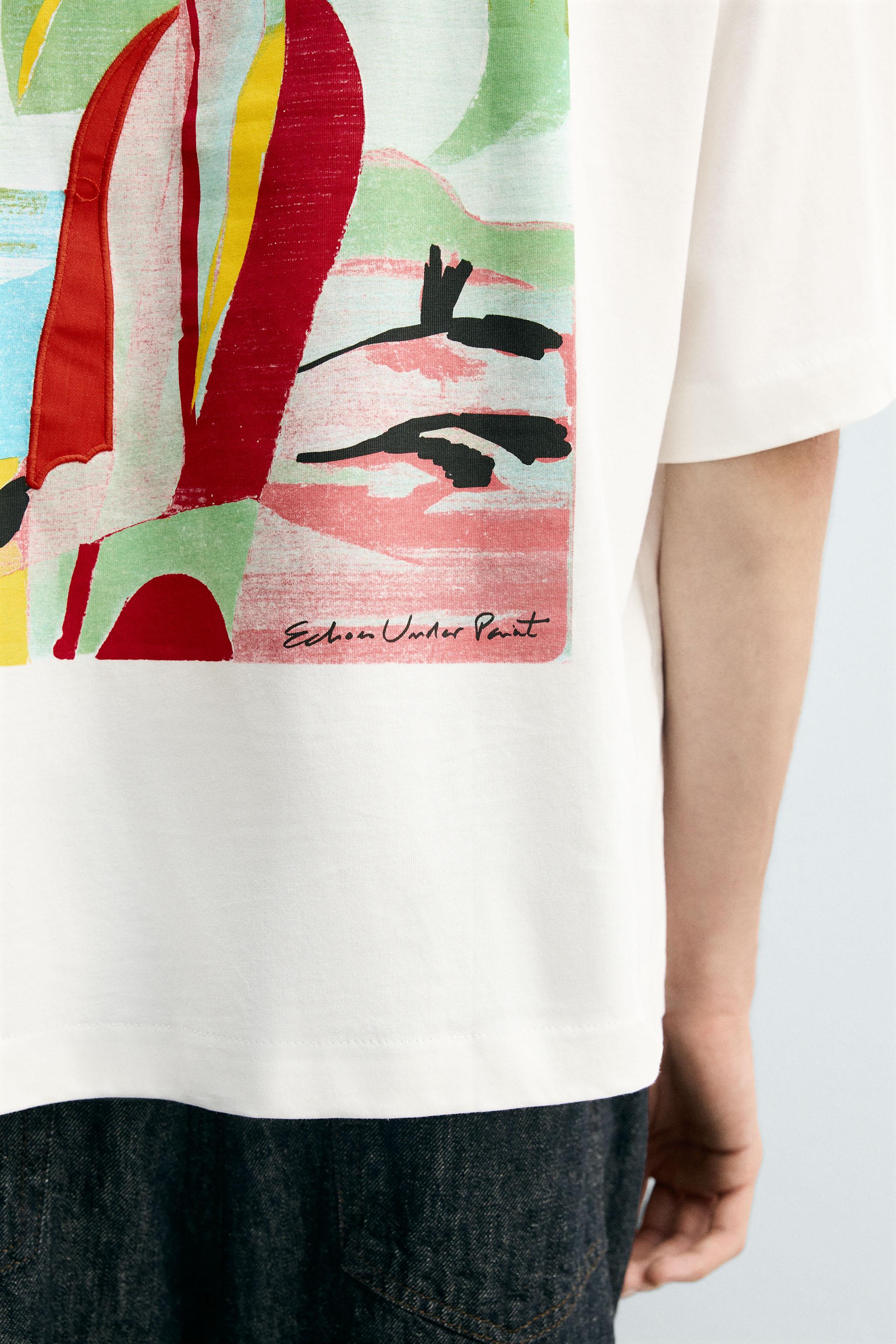 ABSTRACT PRINT T-SHIRT