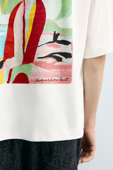 ABSTRACT PRINT T-SHIRT - White by Zara - Image 5