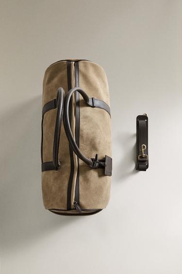 SAC DE VOYAGE CUIR - Beige de Zara - Image 3