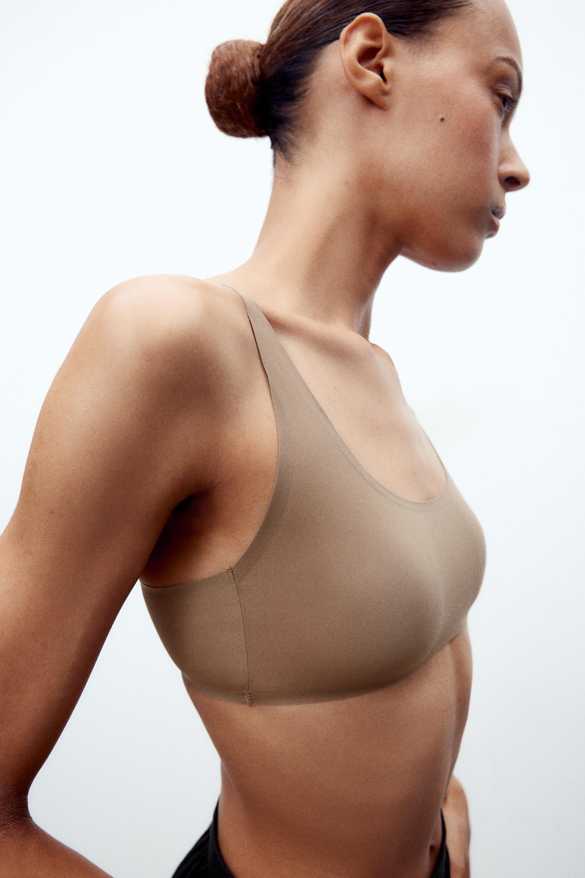 zara satin bralette