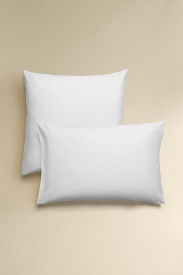 Zara PERCALE COTTON PILLOWCASE (200 THREAD COUNT) - White - Image 0