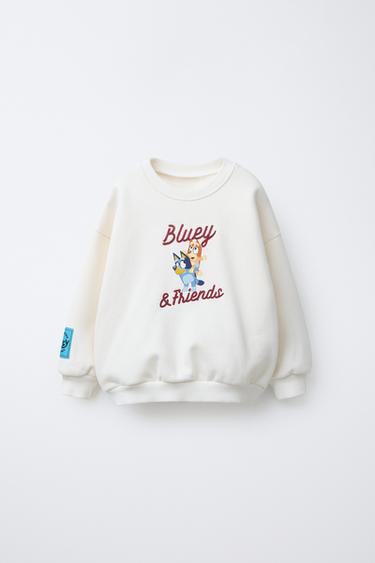 Zara BLUEY © LUDO STUDIO EMBROIDERED SWEATSHIRT - Ecru