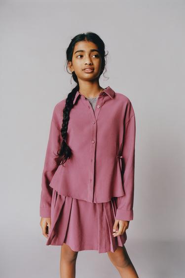 LOOSE-FITTING BERMUDA SKORT - Raspberry by Zara - Image 4