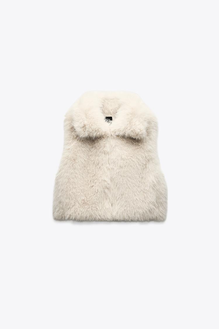 MOKBAY Manteaux Sans Manche Femme Polaire Teddy Gilet Col