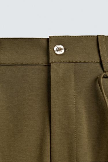 PLEATED DRAWSTRING TROUSERS - Ochre by Zara - Image 8