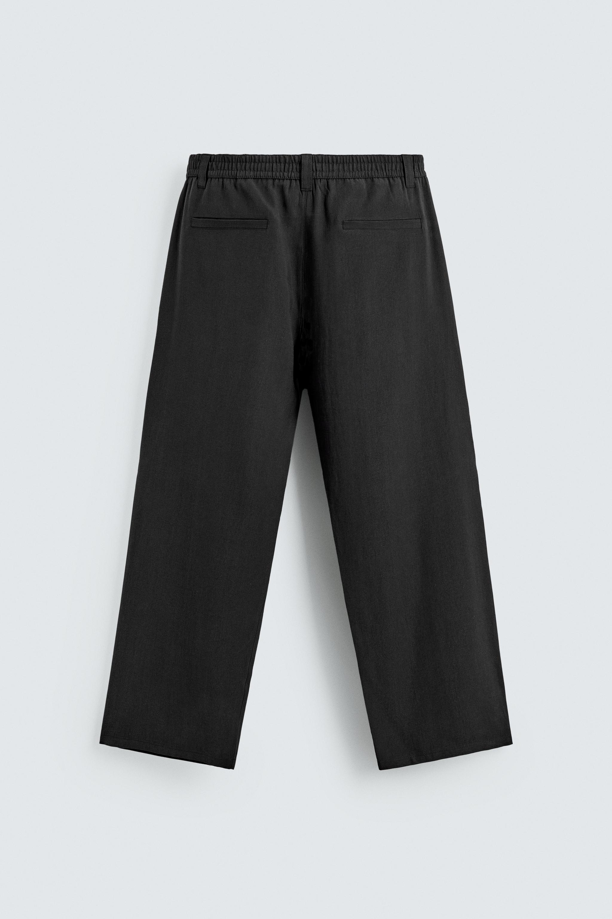 プリーツ入りリラックスフィットパンツ - ブラウン | ZARA Japan / 日本