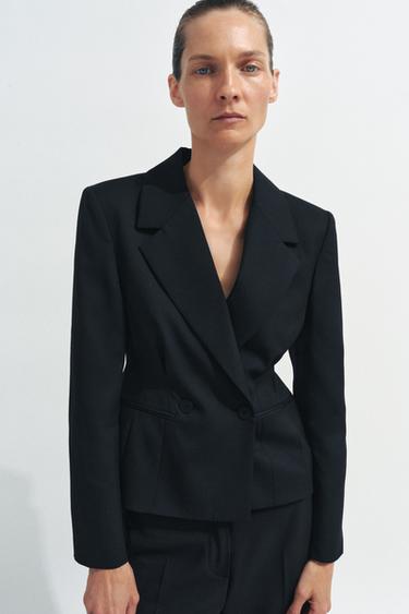 TAILORED WOOL BLEND BLAZER ZW COLLECTION - Black by Zara