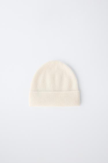 100% CASHMERE BEANIE - Ecru by Zara - Image 0