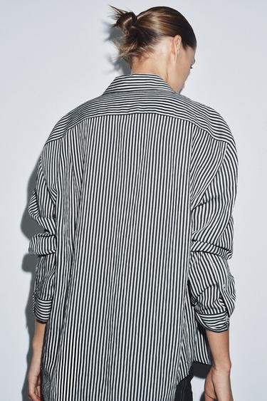 STRIPED FLOWING SHIRT ZW COLLECTION - Stripes by Zara - Image 2