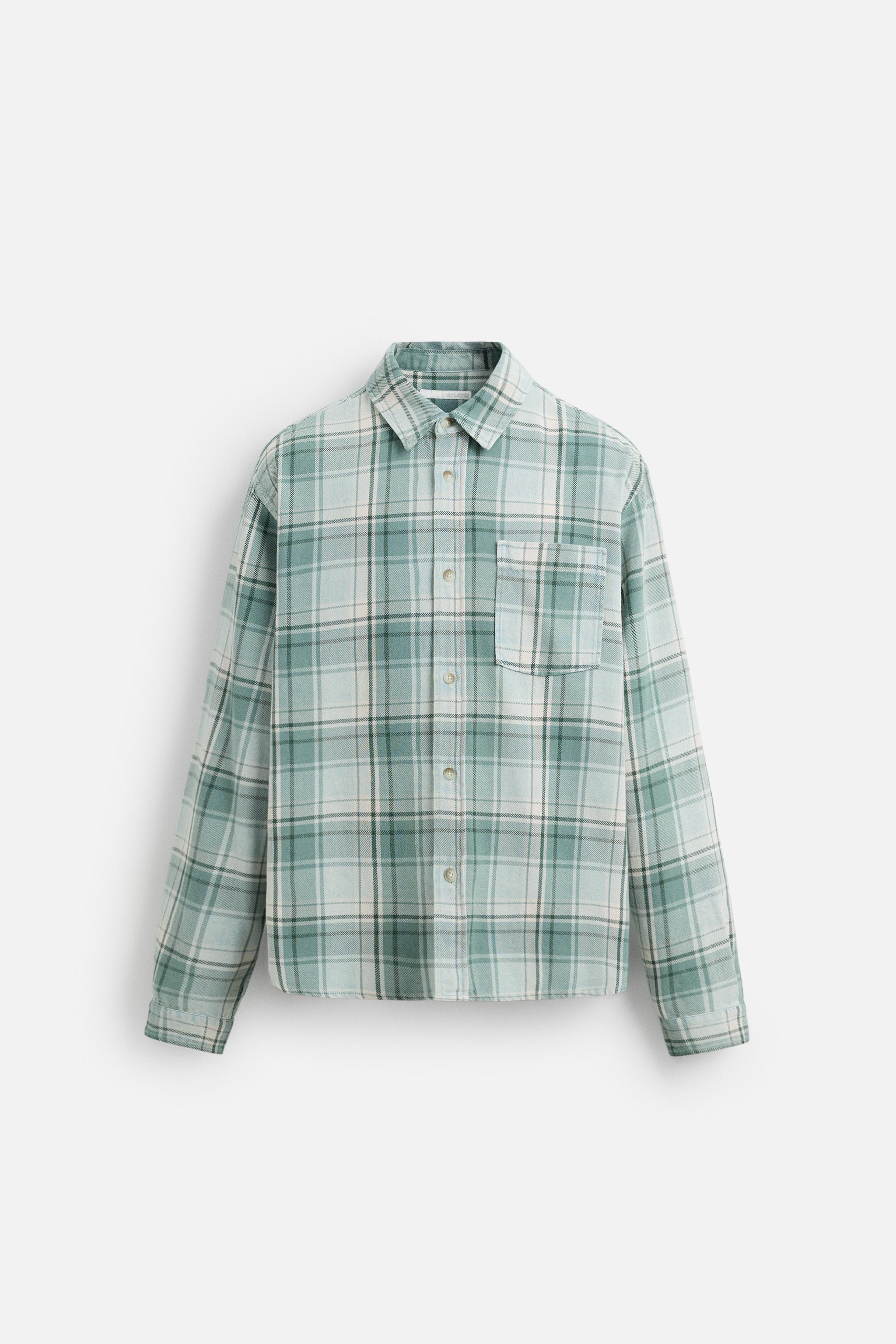 チェック柄シャツ - ネイビーブルー | ZARA Japan / 日本