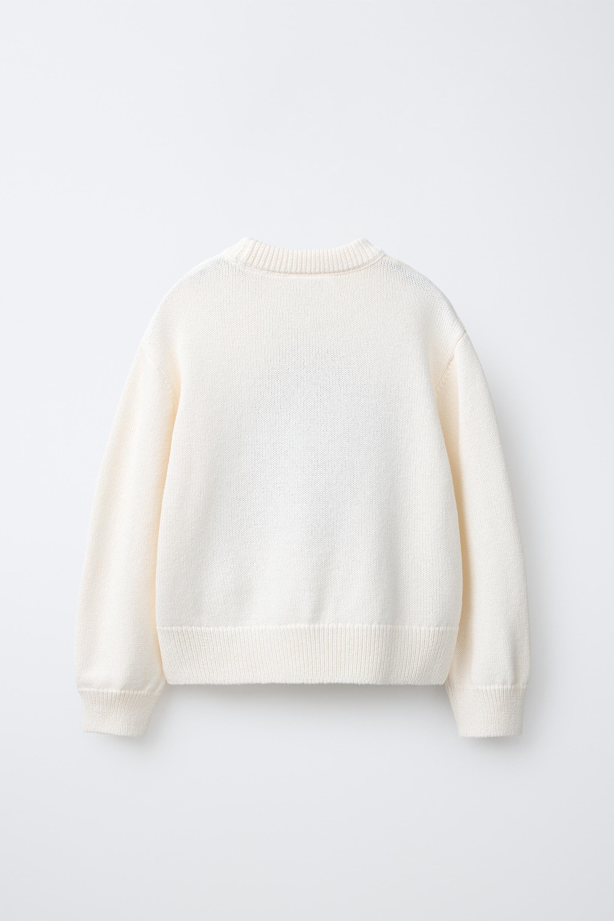ドッグプリントニットセーター - エクリュ | ZARA Japan / 日本