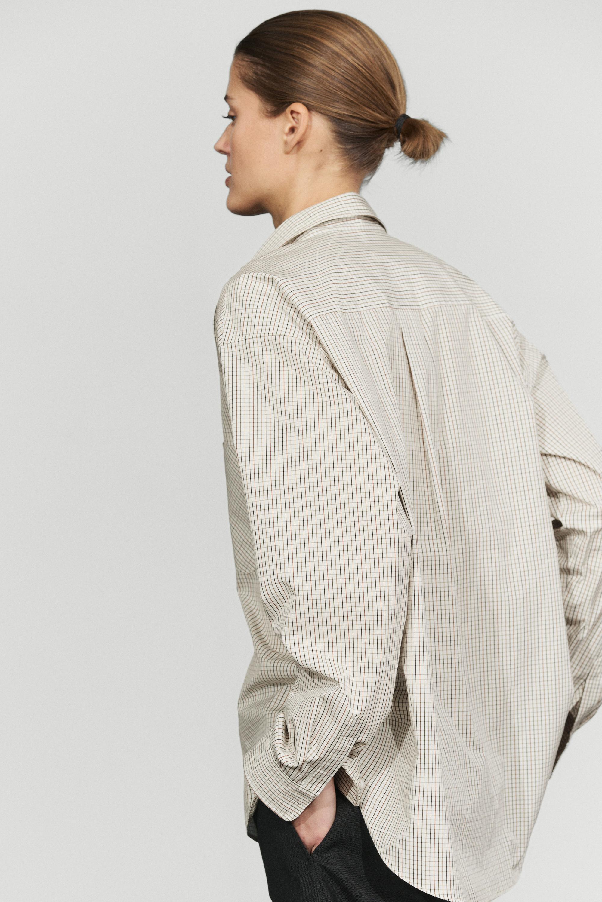 Chemise à carreaux 100 % coton