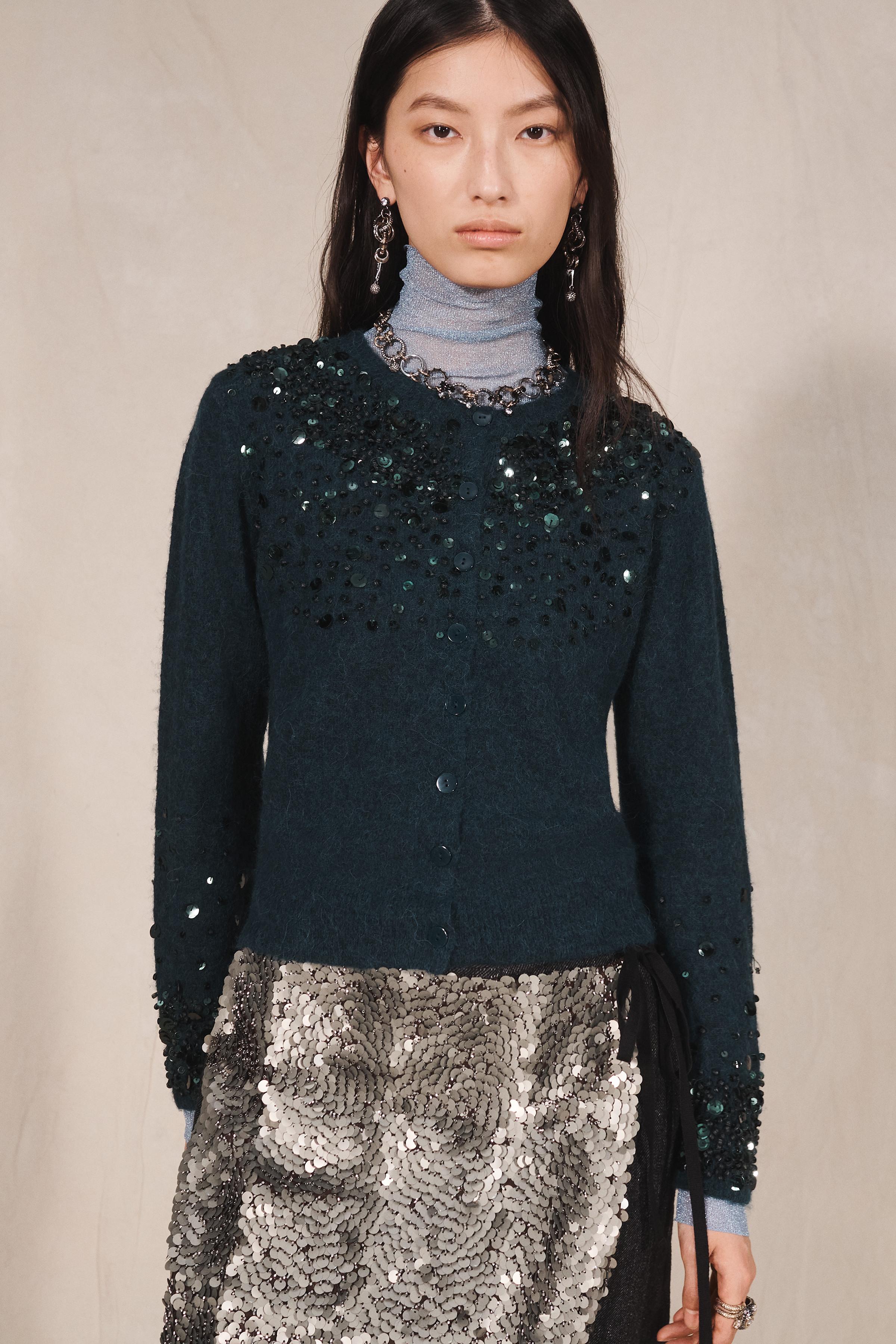 GILET AVEC LAINE ET ALPAGA SEQUINS ÉDITION LIMITÉE