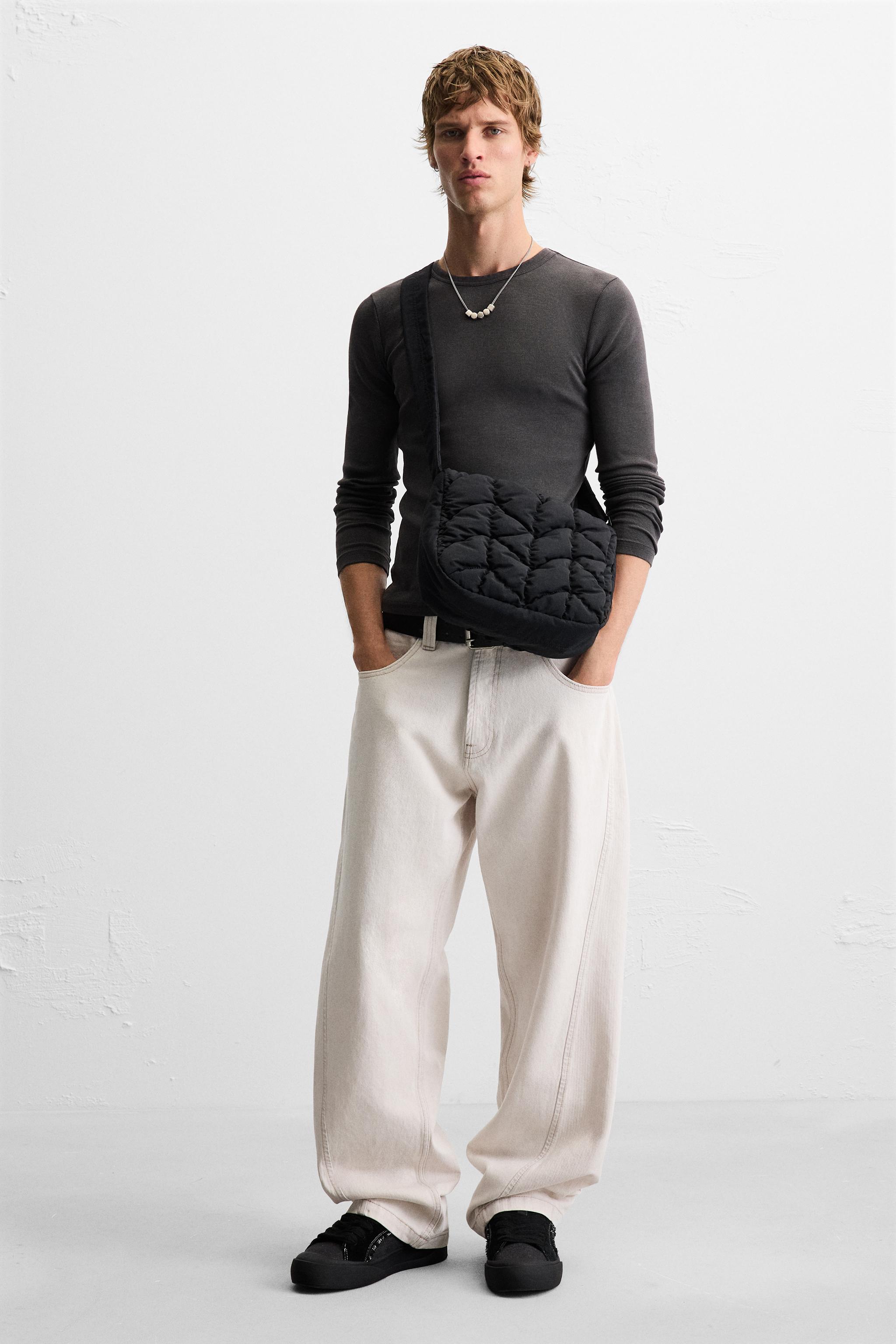 キルティング仕上げクロスボディバッグ - ブラック | ZARA Japan