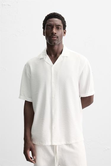 RELAXED FIT FLOWING SHIRT - White by Zara - Image 1