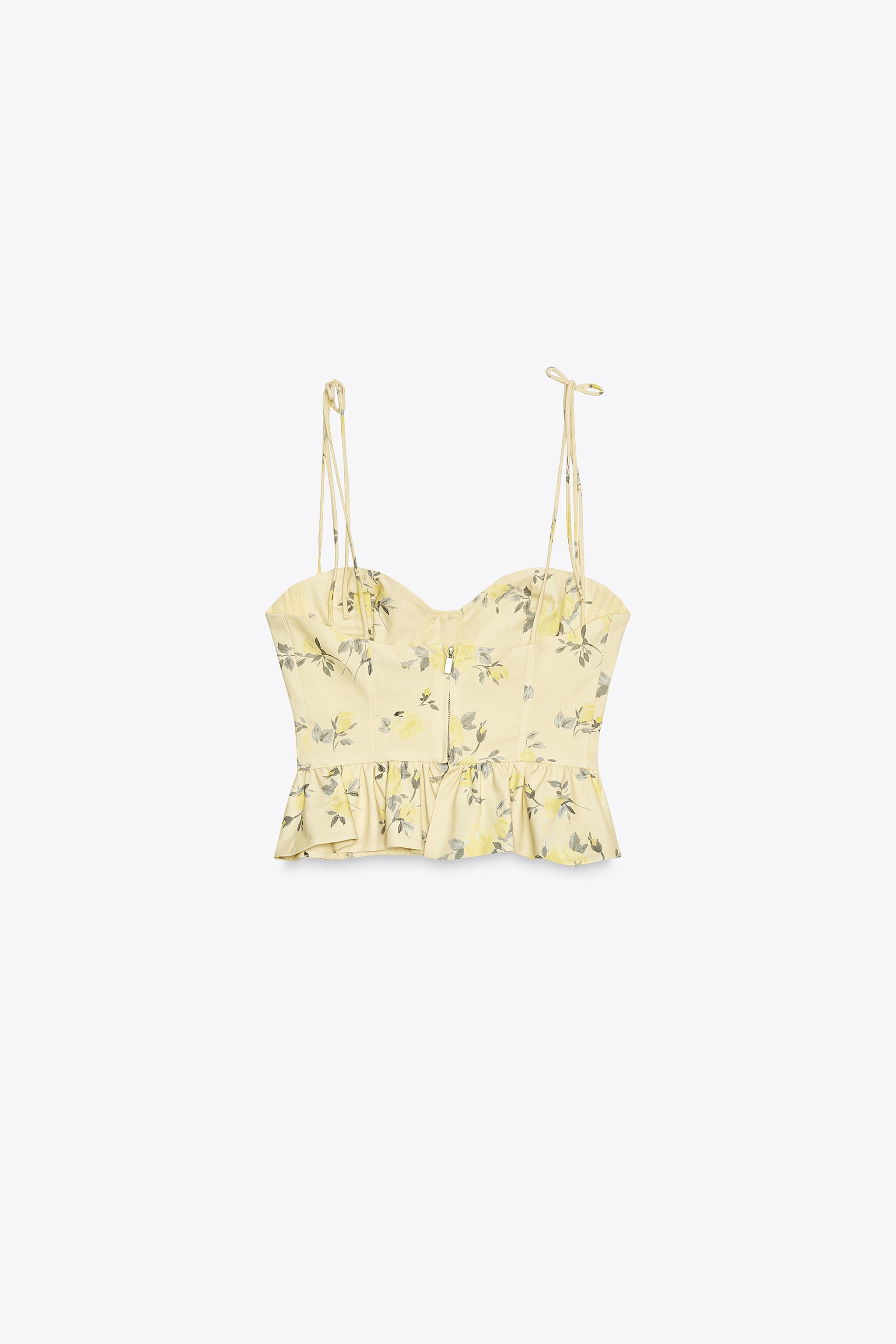 TOP EN POPELINE À FLEURS