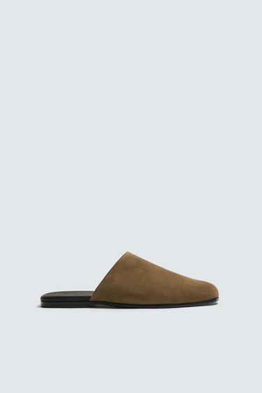 LEATHER CLOGS - Brown by Zara - Image 0