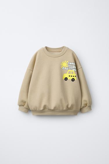 SUDADERA ESTAMPADA TAXI - Beige claro de Zara - Imagen 0