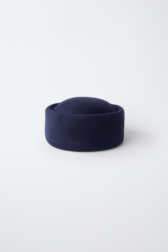 100% WOOL BEANIE - navy by Zara - Image 0