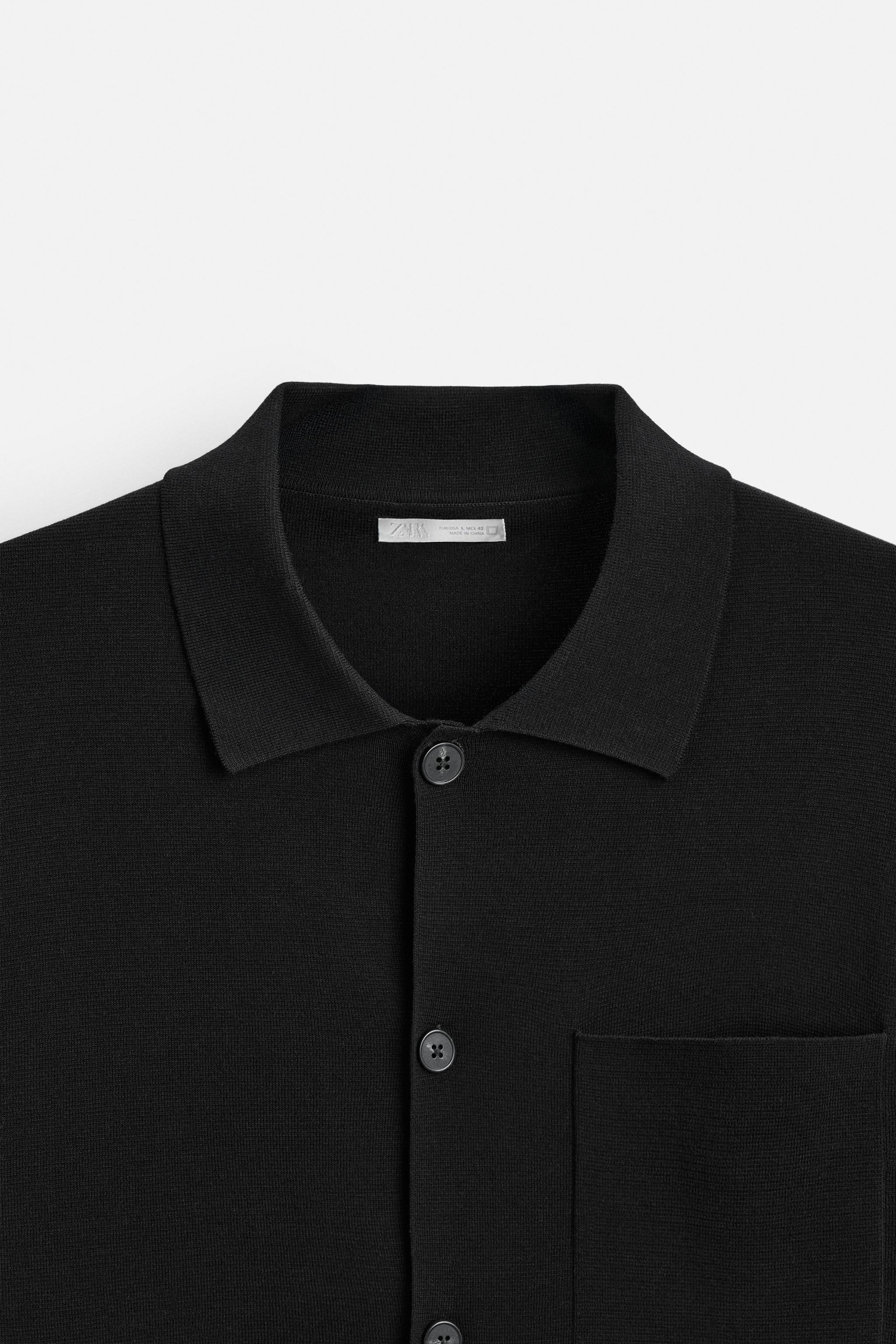 POCKETED COTTON CARDIGAN - Black | ZARA United States