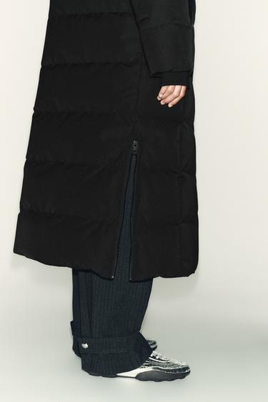 EXTRA LONG WATER-REPELLENT WINDPROOF HOODED DOWN PUFFER JACKET - Black by Zara - Image 6