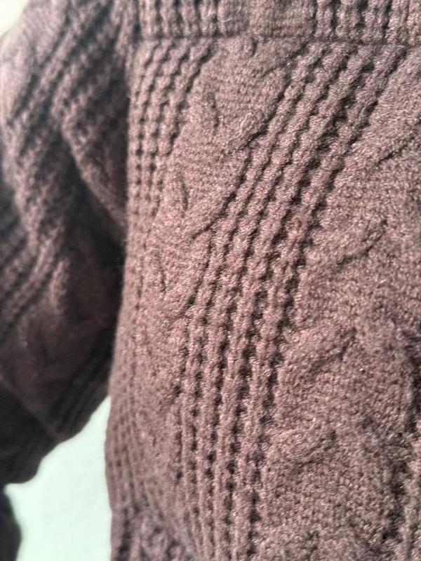 CABLE KNIT HOODED ANORAK - Image 6