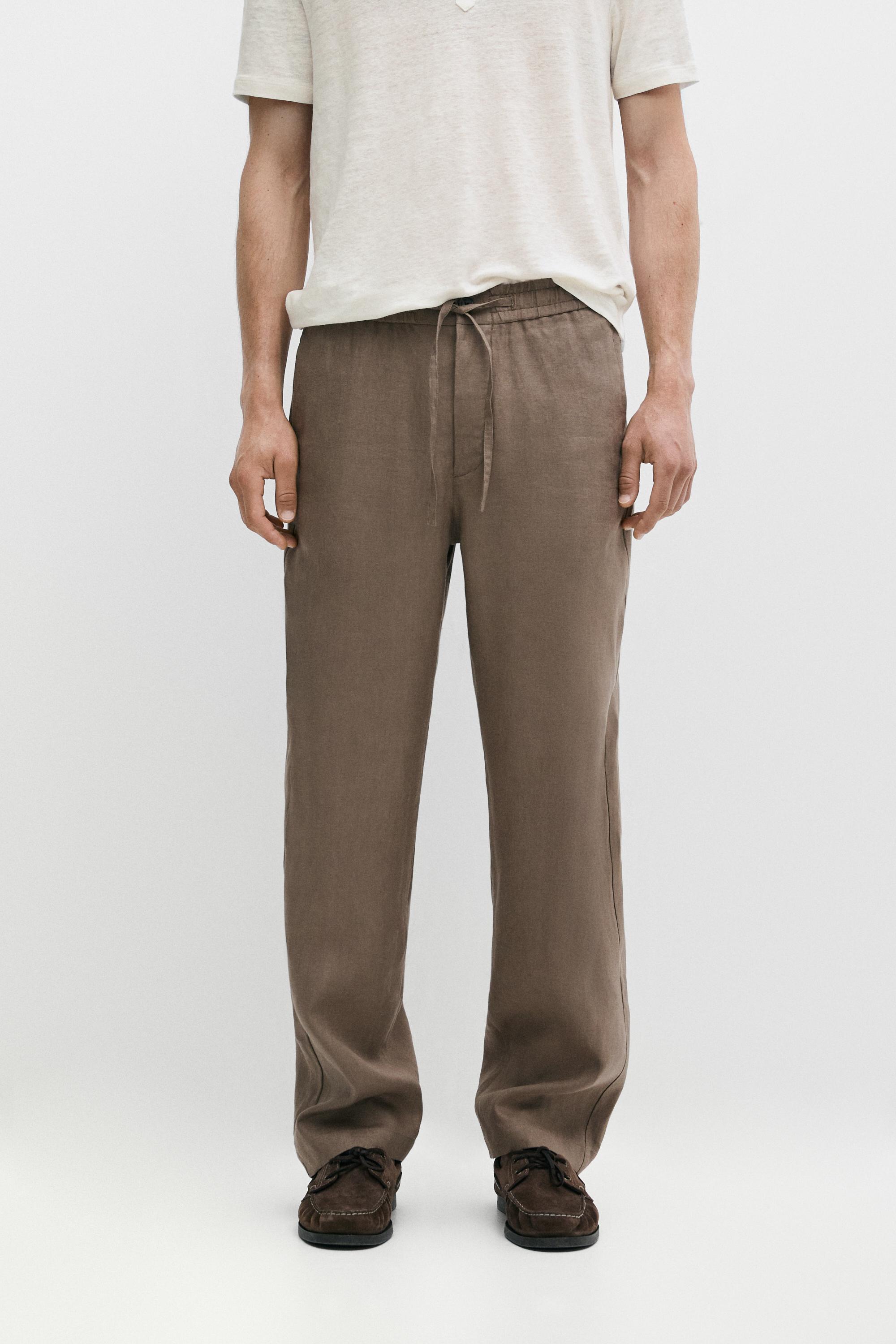 100% linen relaxed fit pants