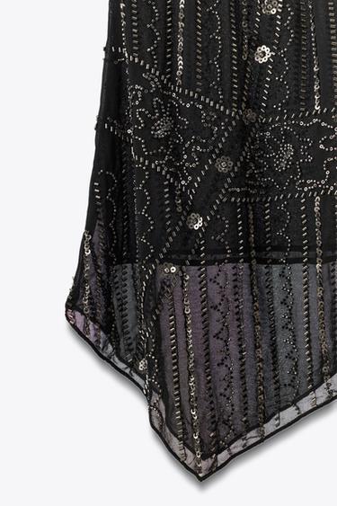 EMBROIDERED MINI SKIRT - Black by Zara - Image 5