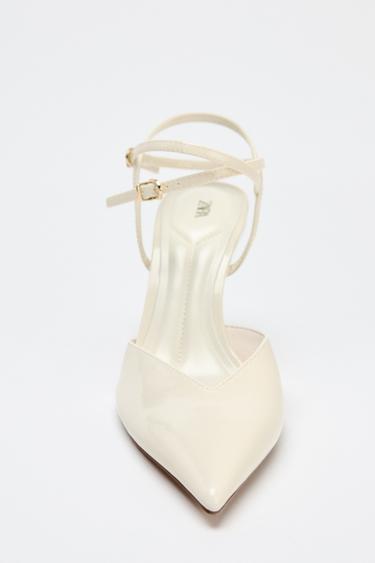 SLINGBACK STRAPPY HEELS - White by Zara - Image 3