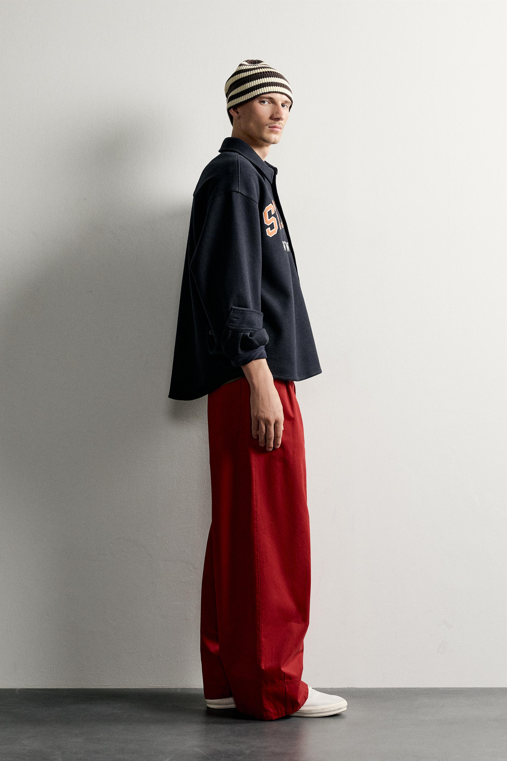 BOXY FIT TEXT PATCH OVERSHIRT