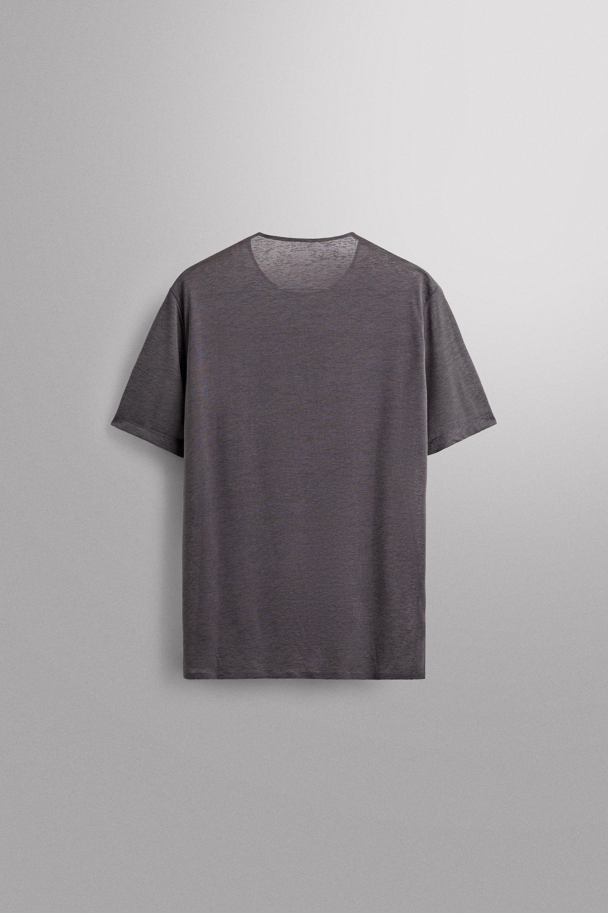 Мужские футболки Zara LIGHTWEIGHT STRUCTURED RUNNING T-SHIRT — фото 9