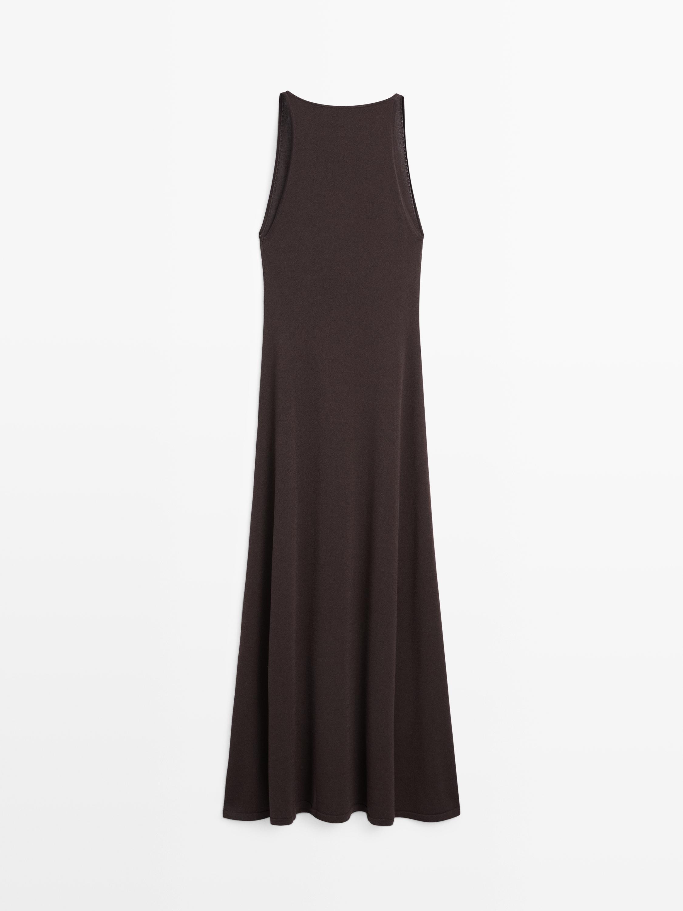 Robe midi fluide col en V