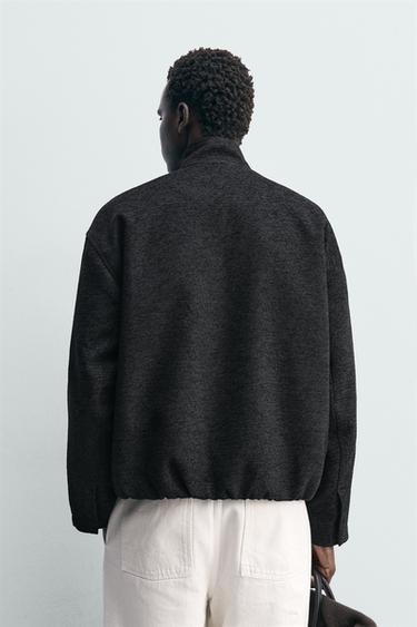 BLOUSON JACQUARD GÉOMÉTRIQUE - Bleu de Zara - Image 2