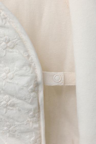 FLORAL EMBROIDERED PADDED ONE-PIECE SUIT - Ecru by Zara - Image 3