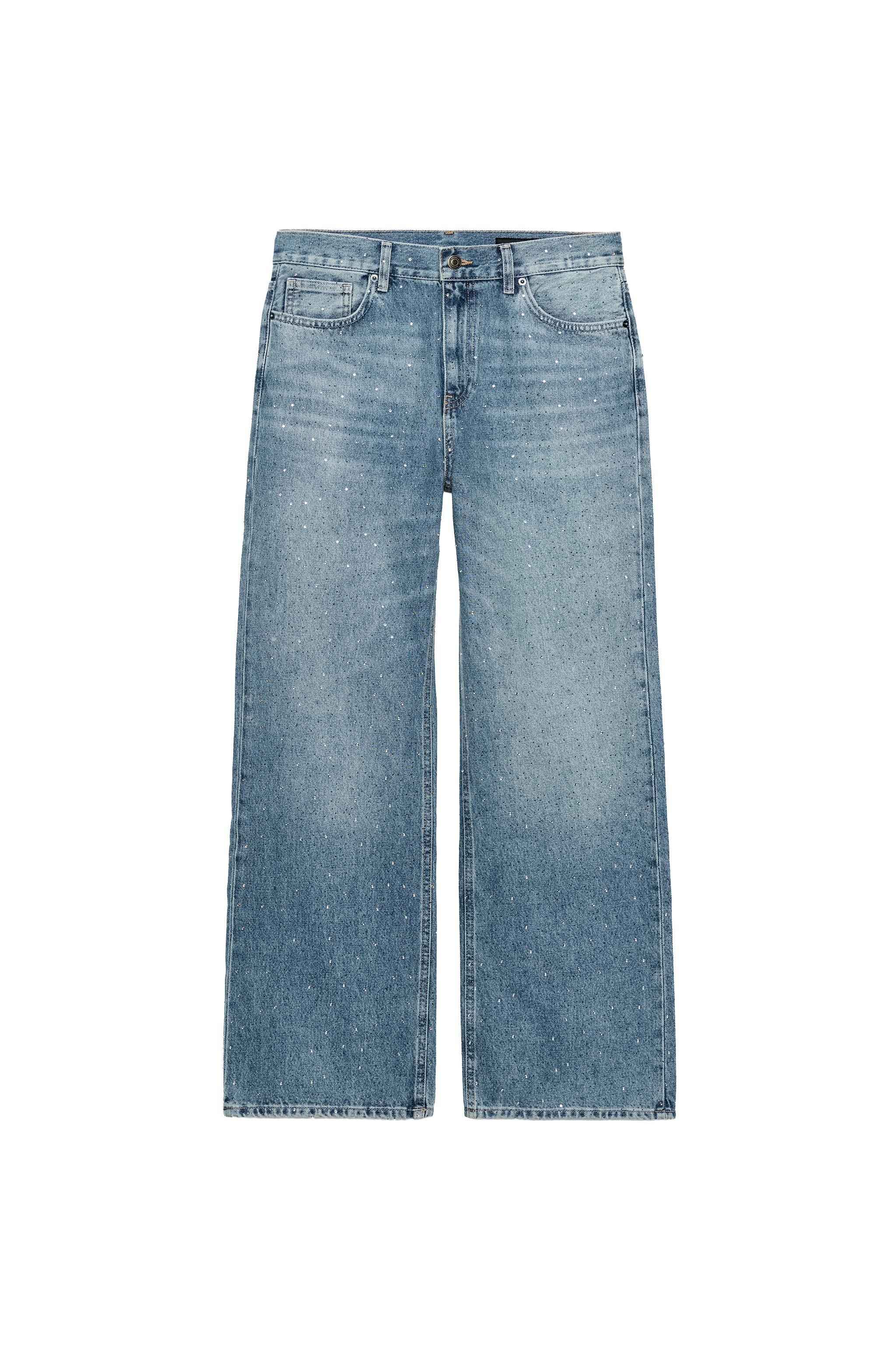 JEANS ZW COLLECTION WIDE LEG BRILLOS TIRO MEDIO