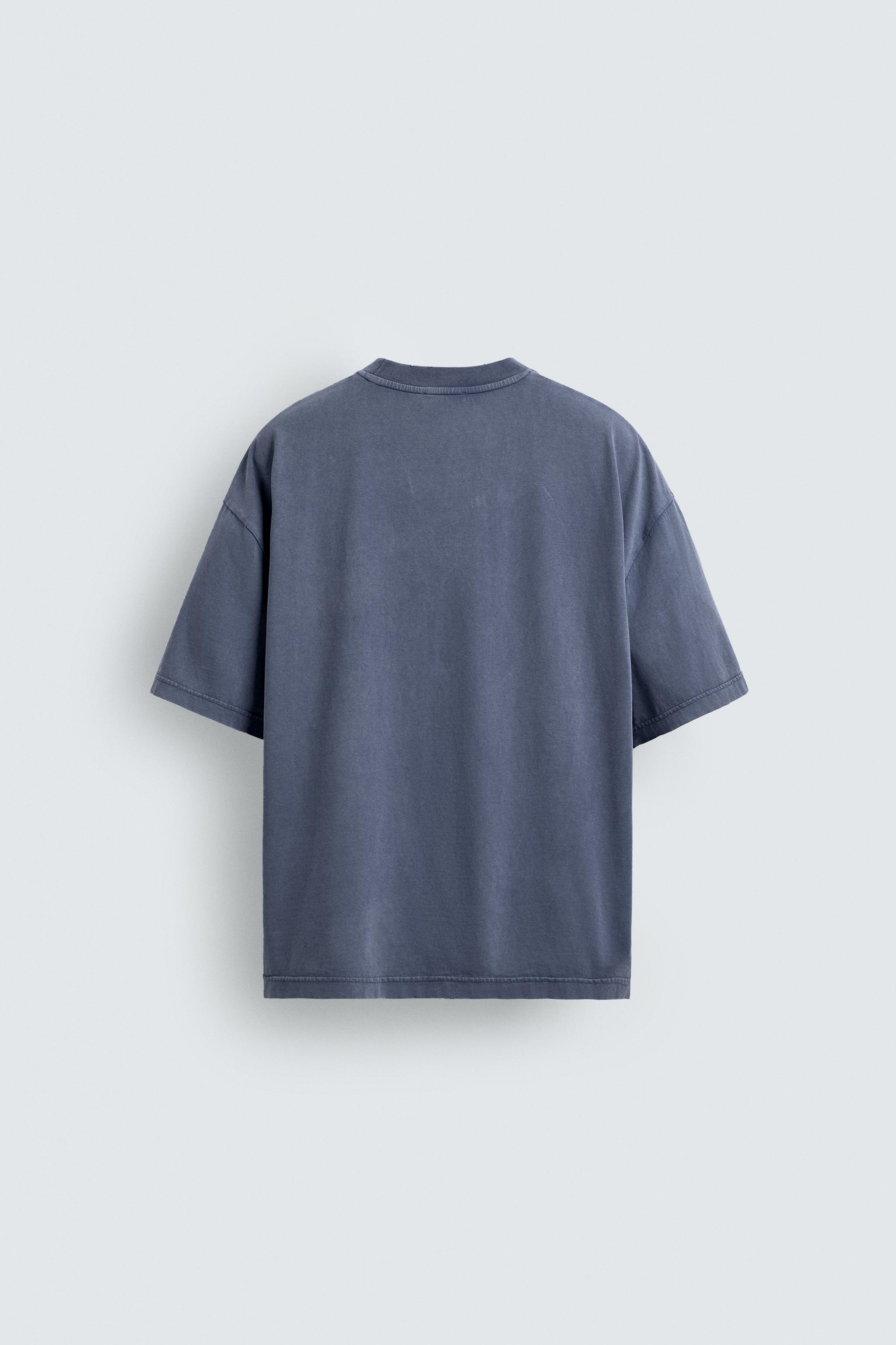 WASHED PRINTED T-SHIRT WITH STUDS
